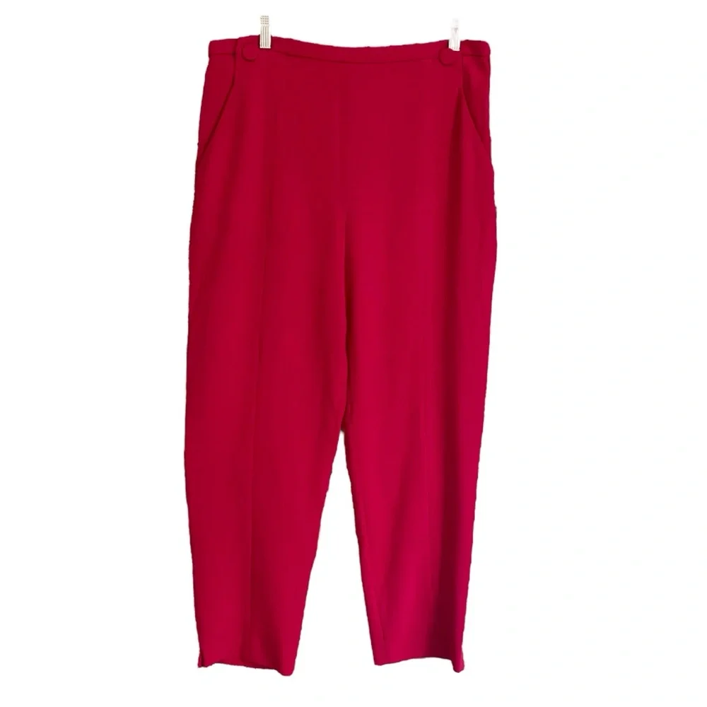 Karen Millen Red Straight Leg Pants - Picture 2 of 10